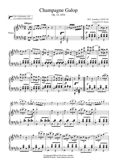Champagne Galop for piano solo (arr. Amadeus Music)