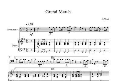 Grand March (Aida) - Giuseppe Verdi (Trombone + Piano) (arr. Digital Book Music)