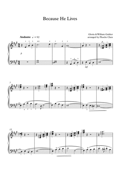 Because He Lives (arr. Phoebe Chen)