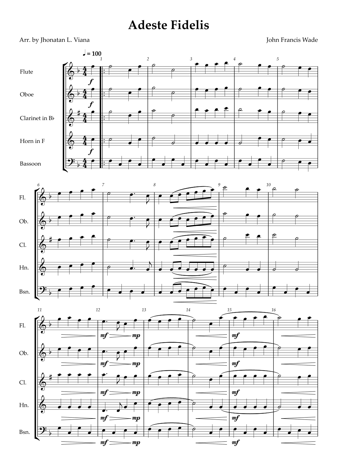 Adeste Fidelis (arr. Jhonatan Lucio Viana)
