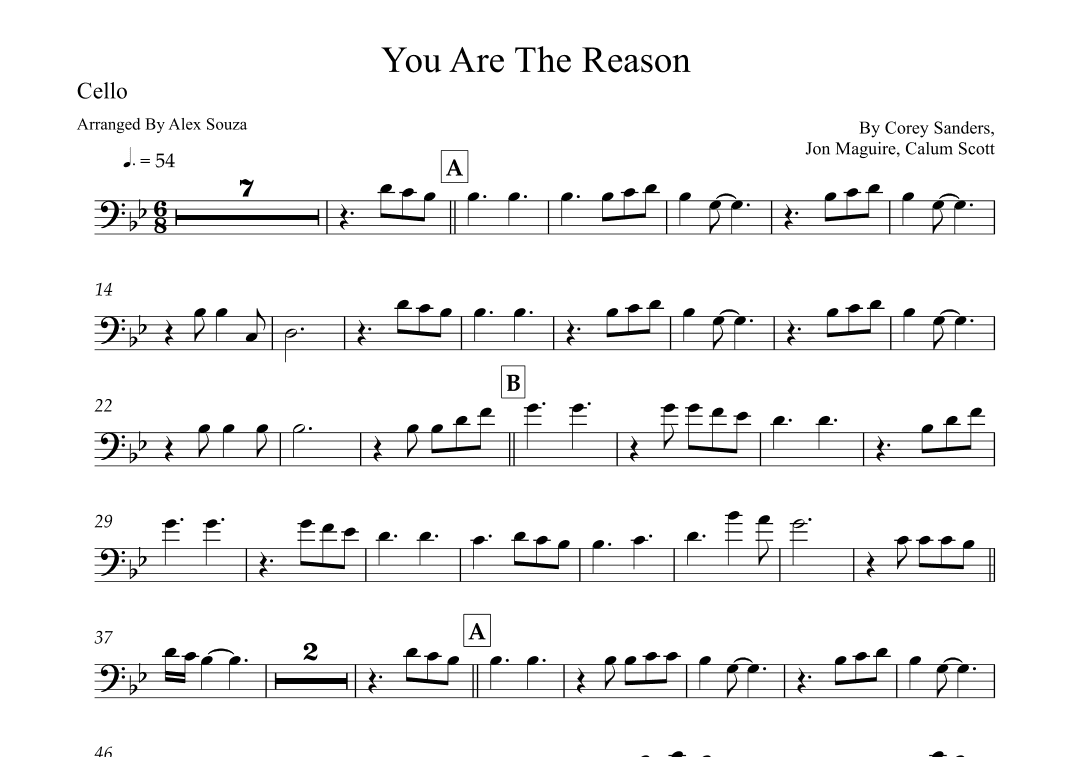 You Are The Reason (arr. Alex Souza)