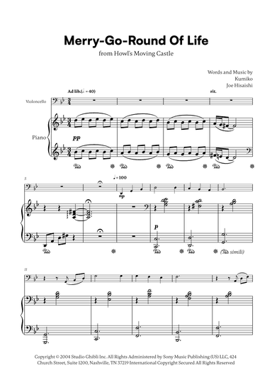 Merry-go-round Of Life (arr. Cadenza Editions)