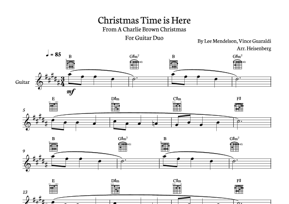Christmas Time Is Here (arr. Heisenberg)