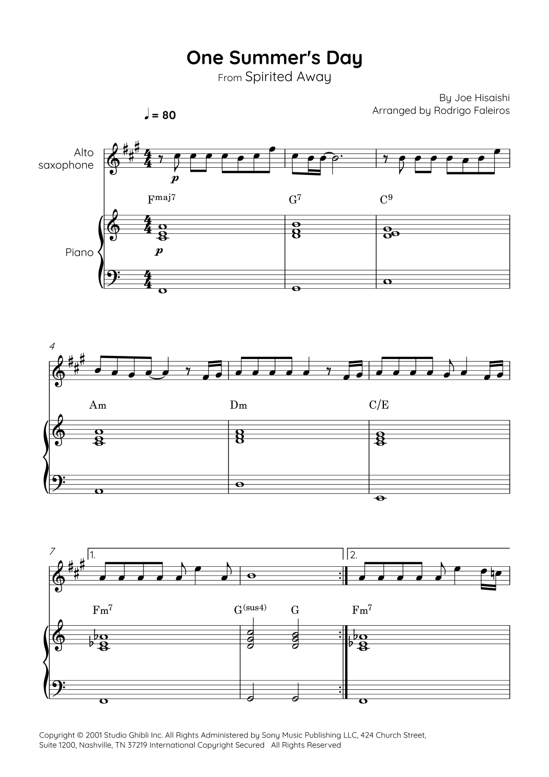 One Summer's Day (arr. Rodrigo Faleiros)