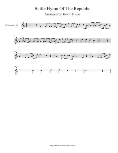 Battle Hymn Of The Republic - Clarinet (arr. Kevin Busse)