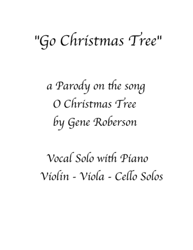 O Christmas Tree Solo Violin, Viola, Cello (arr. Gene Roberson)