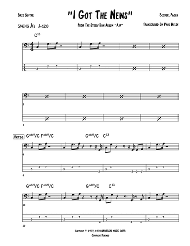 I've Got The News (arr. Accubass)