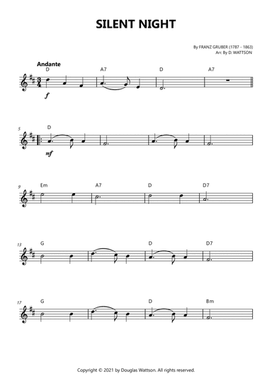 Silent Night (arr. Douglas Wattson)