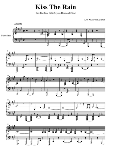 Kiss The Rain (arr. Nazareno Aversa)