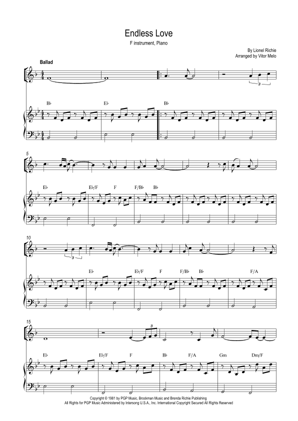 Endless Love (arr. Vitor Melo)