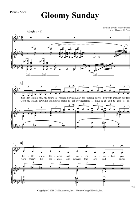 Gloomy Sunday (arr. Thomas Graf)