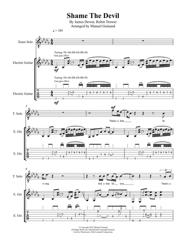 Shame The Devil (arr. Manuel Guinand)