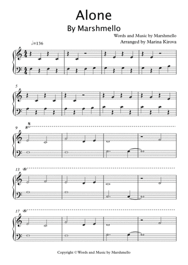 Alone (arr. Arranged by Marina Kirova)