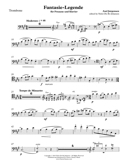 Fantasie-Legende for Trombone and Piano (arr. Niels_Ole Bo Johansen)