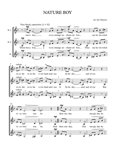 Nature Boy (arr. Joy Simons)