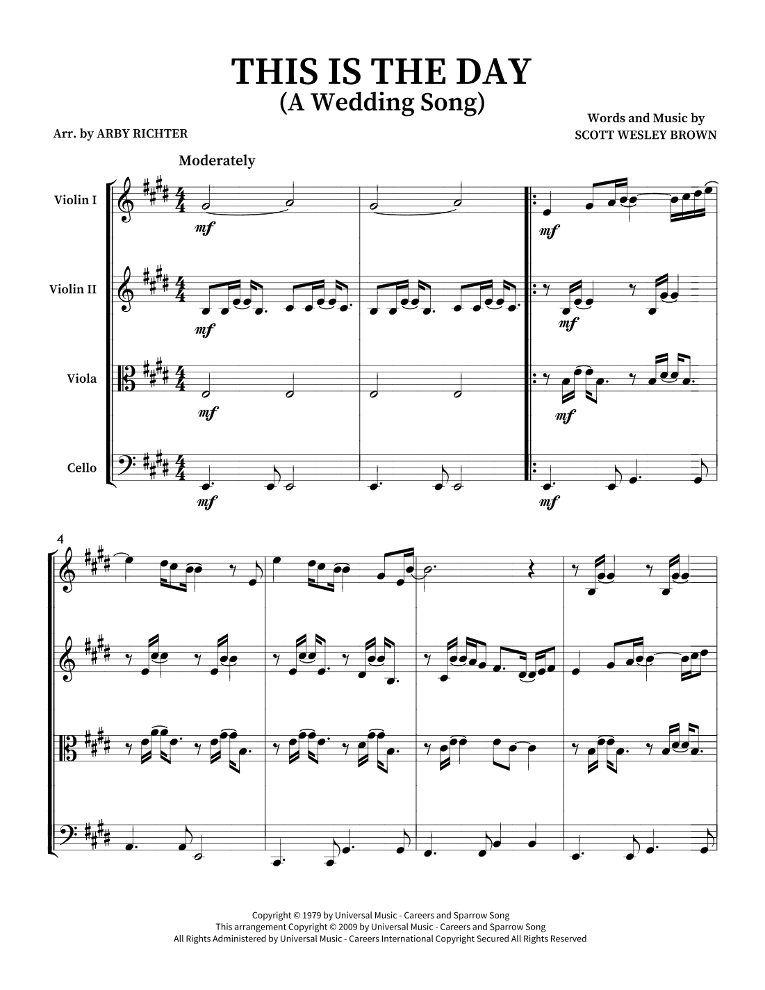 This Is The Day (a Wedding Song) (arr. Arby Richter)