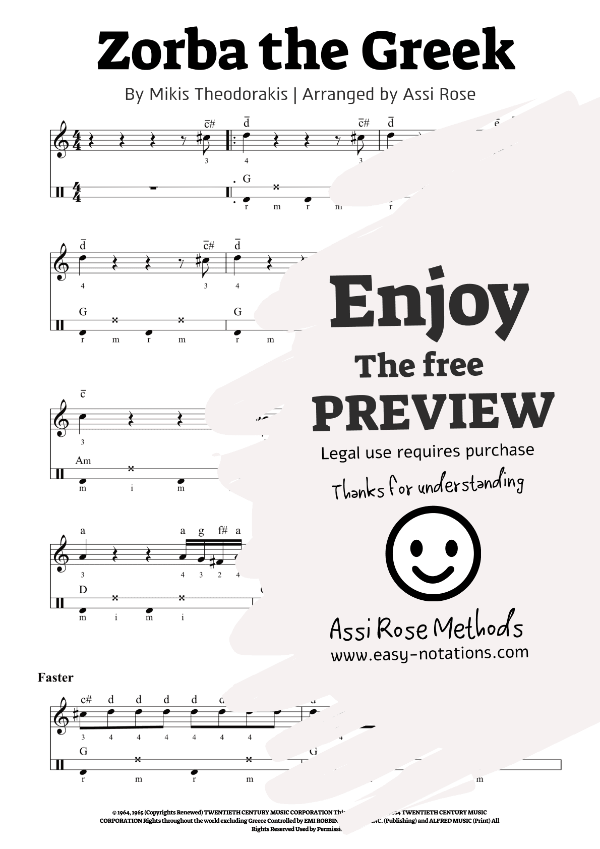 Theme From "zorba The Greek" (arr. Assi Rose)