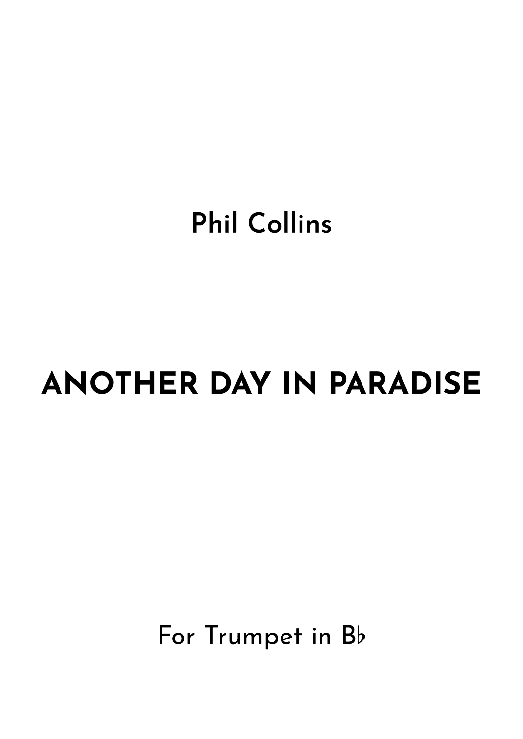 Another Day In Paradise (arr. Jireh J.)
