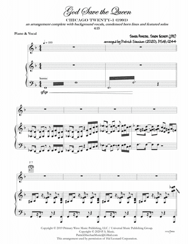 God Save The Queen (arr. Patrick Sheehan)