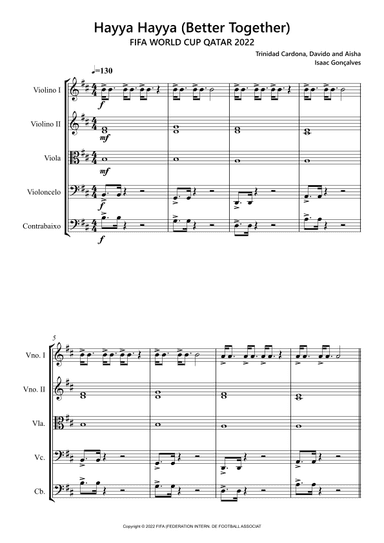 The Official Fifa World Cup Qatar 2022 Theme (arr. Isaac Gonçalves)