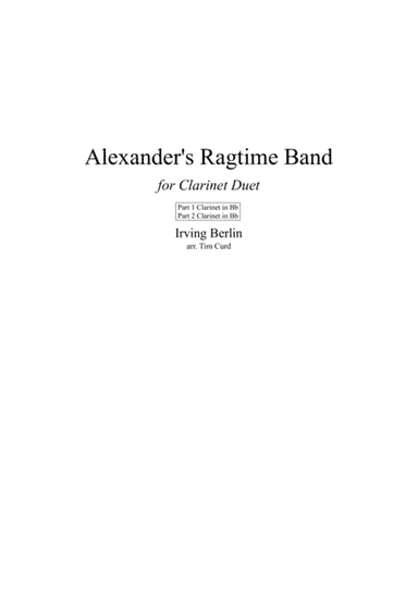 Alexander's Ragtime Band (arr. Tim Curd)