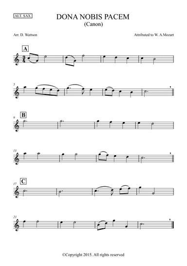 Dona Nobis Pacem (arr. Douglas Wattson)