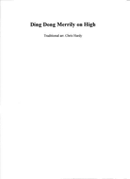 Ding Dong Merrily On High (arr. Chris Hardy)
