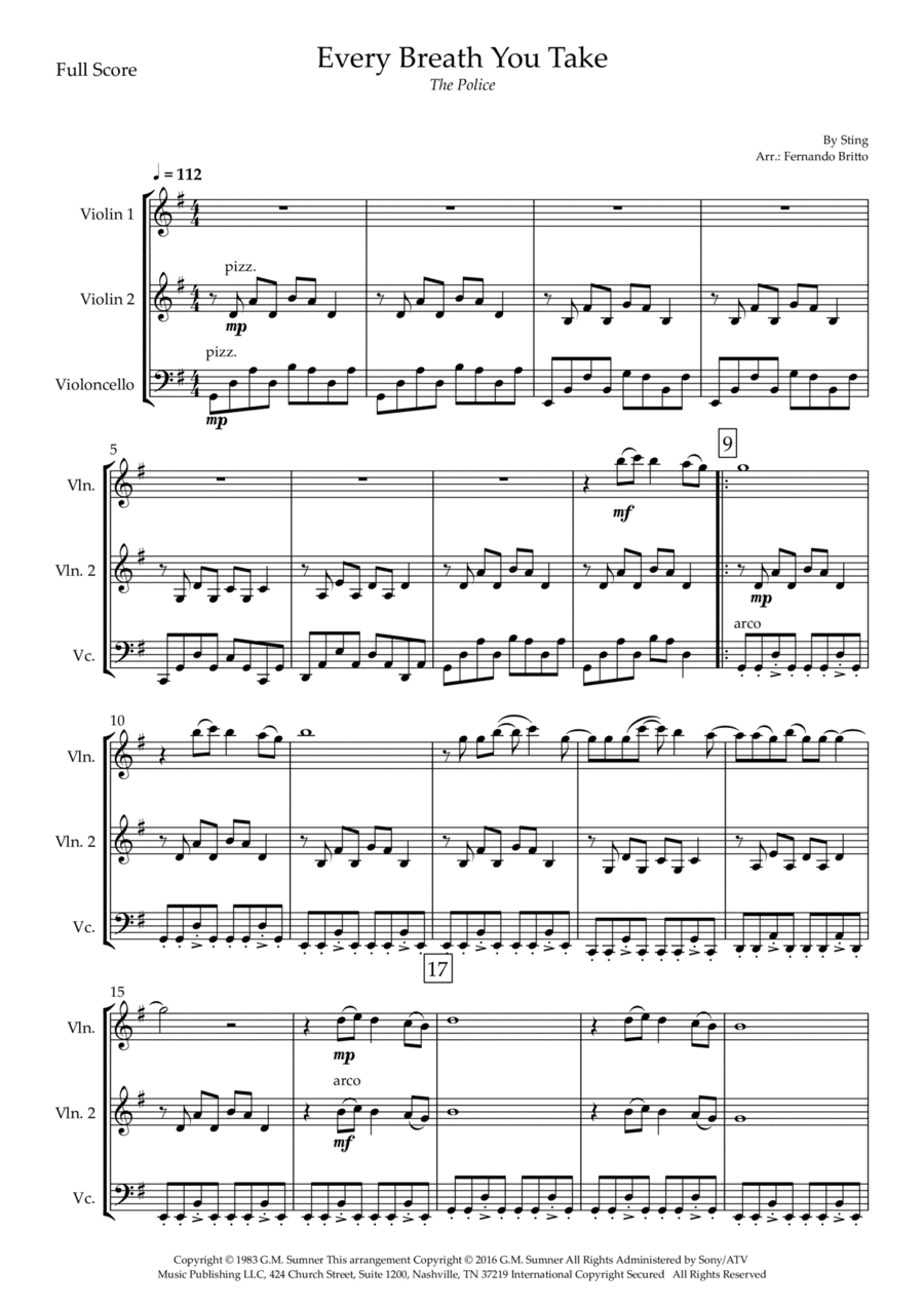 Every Breath You Take (arr. Fernando Britto)
