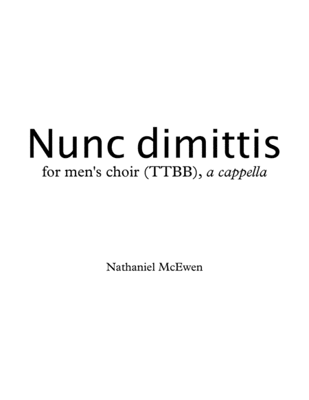 Nunc dimittis