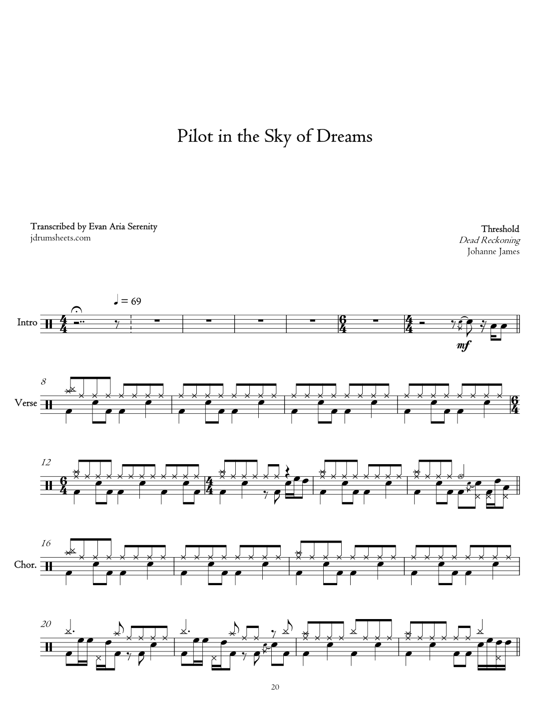 Pilot In The Sky Of Dreams (arr. Evan Aria Serenity)