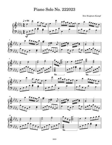 Piano Solo No.  222023