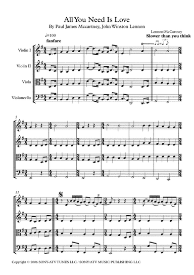 All You Need Is Love (arr. G Streeks)