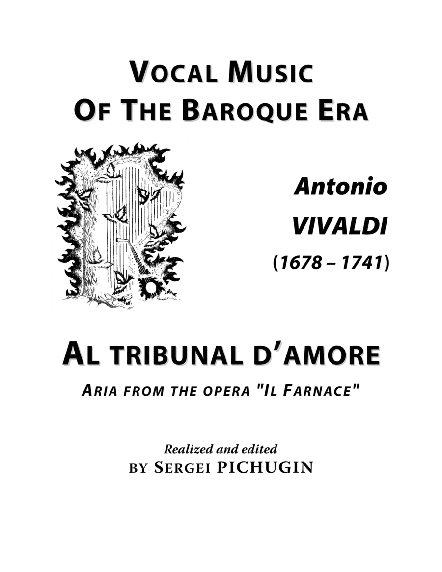 VIVALDI Antonio: Al tribunal d'amore, an aria from the opera "Il Farnace", arranged for Voice and Pi (arr. Sergei PICHUGIN)