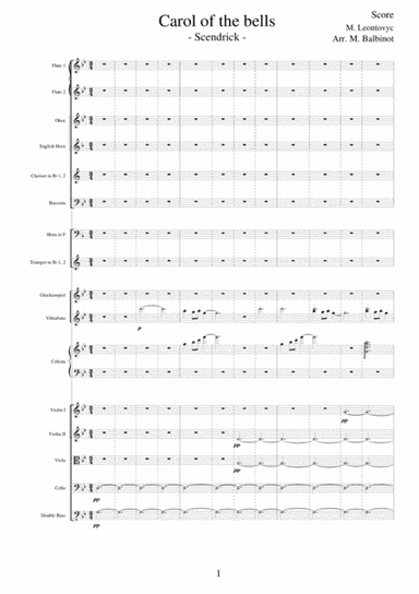 Carol of the bells (Ukrainian Bell Carol) (arr. Marco Balbinot)