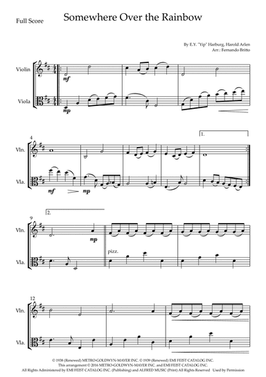 Over The Rainbow (arr. Fernando Britto)