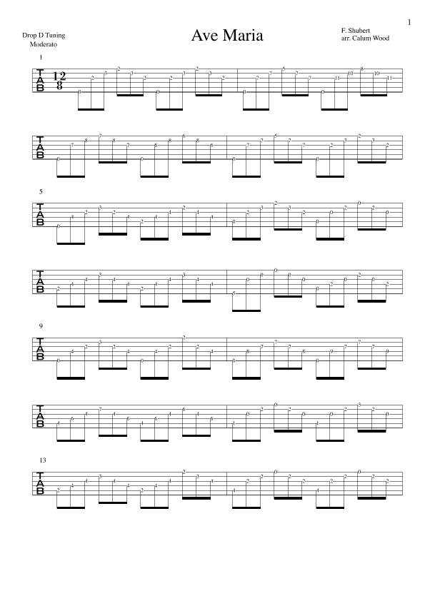 Ave Maria (arr. Calum Wood)