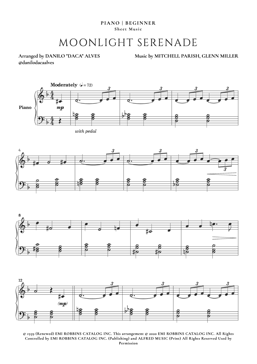 Moonlight Serenade (arr. Danilo "Daca" Alves)