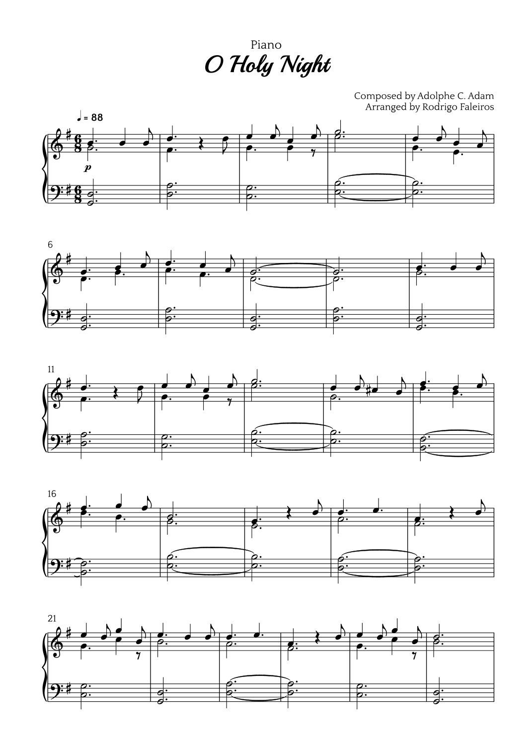 O Holy Night (arr. Rodrigo Faleiros)