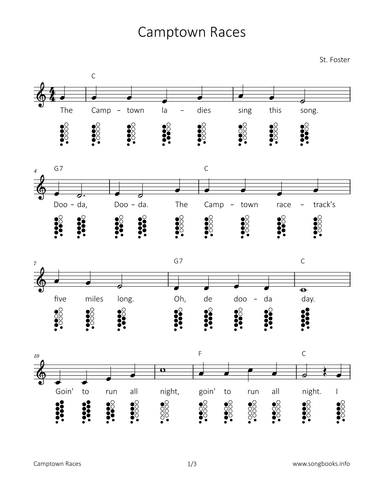Camptown Races (arr. songbooks.info)