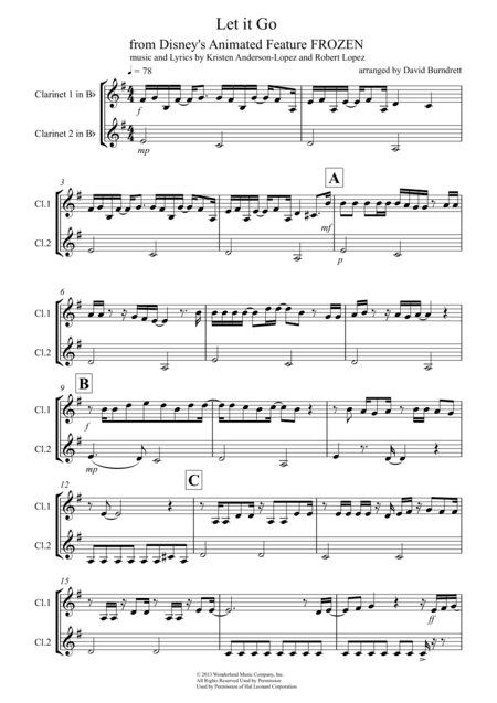 Let It Go (from Frozen) (arr. David Burndrett)
