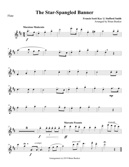 The Star-Spangled Banner (arr. Brian C. Bunker)