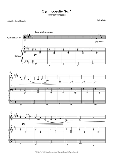 Gymnopedie No. 1 (arr. Samuel Sequeira)