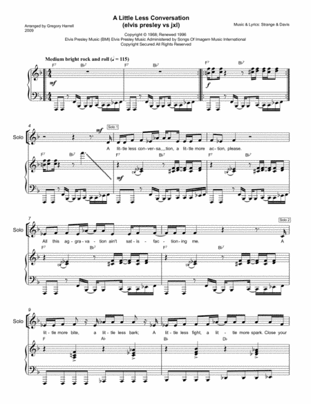 A Little Less Conversation (arr. Gregory Lee Harrell)