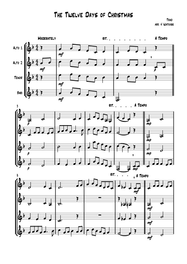 Twelve Days of Christmas (arr. Verena Watkiss)
