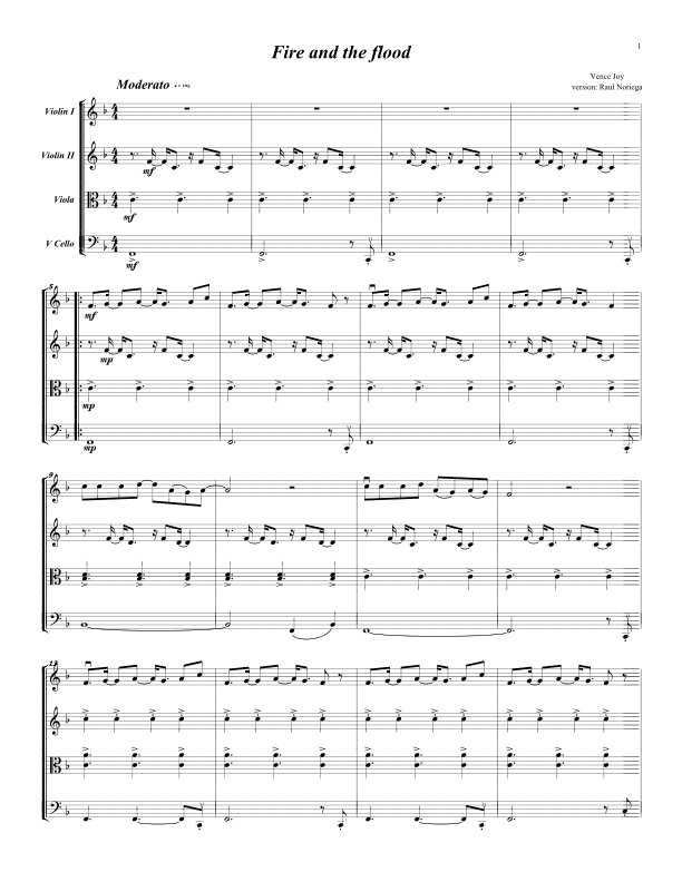 Fire And The Flood (arr. RAUL NORIEGA)