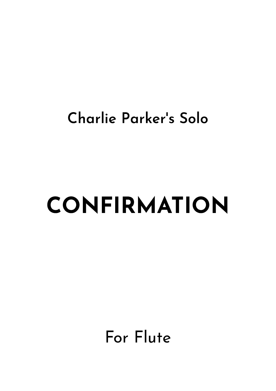 Confirmation (arr. Jireh J.)