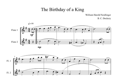 The Birthday of a King (Flute Duet) (arr. B. C. Dockery)