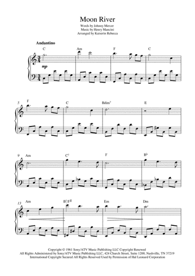 Moon River (arr. Kaiserin Rebecca)