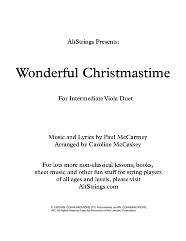 Wonderful Christmastime (arr. Caroline McCaskey)