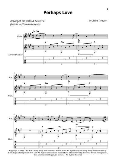 Perhaps Love (arr. FERNANDO LUIZ NEVES)